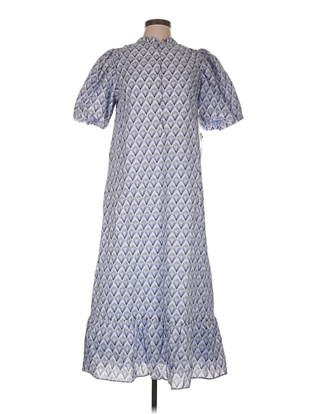 HYACINTH HOUSE Periwinkle Trellis Floral Mimi Midi Dress - Picture 4 of 12